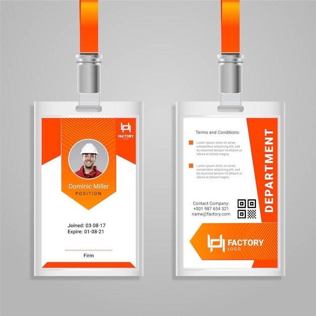 Abstract id cards template Free Vector