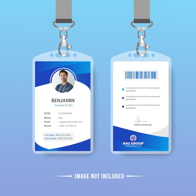 Abstract identification card vector design | Premium Vector