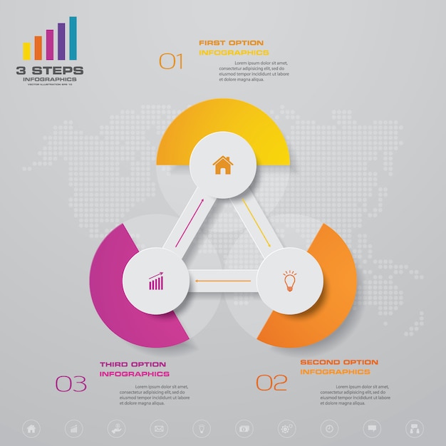 Abstract infographic chart design element Premium Vector