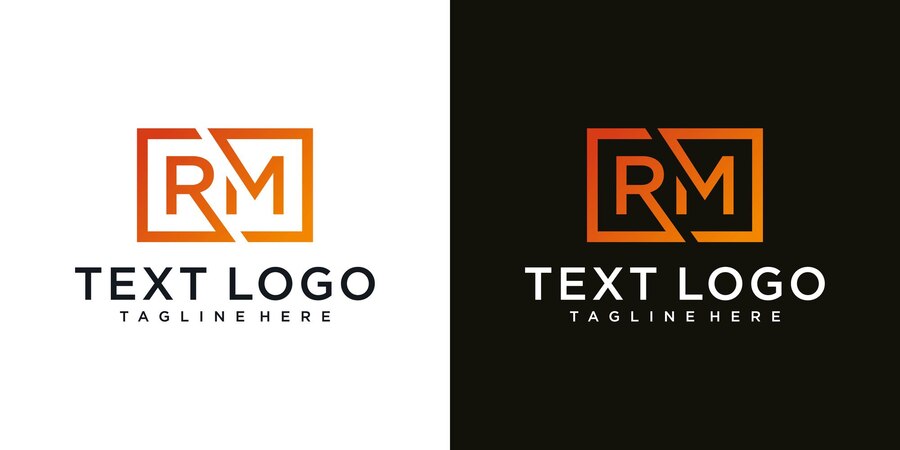 Premium Vector | Abstract initial letter rm r m minimal logo design