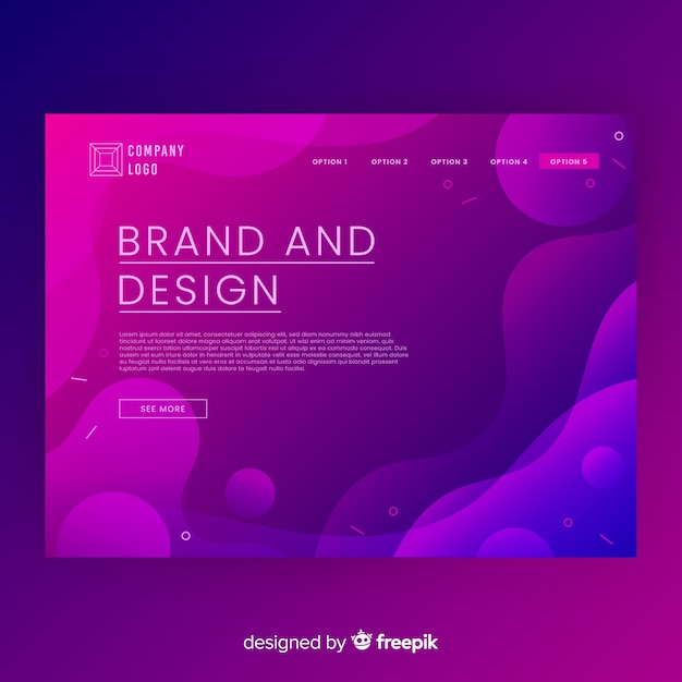 Free Vector | Abstract landing page