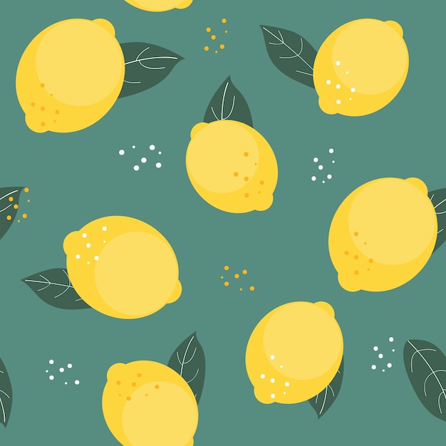 Premium Vector | Abstract lemon seamless pattern illustration