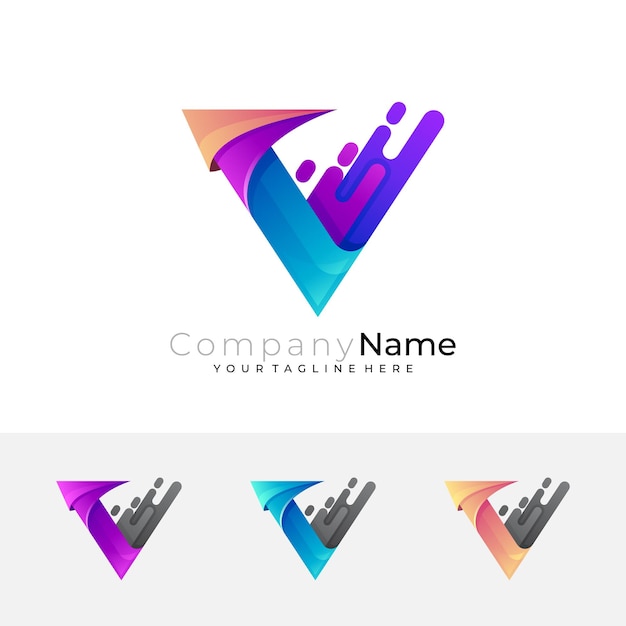 Premium Vector Abstract Letter V Logo With Swoosh Design Template 6199