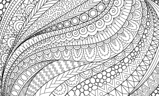 Download Premium Vector Abstract Line Art For Background Adult Coloring Book Coloring Page Illustration