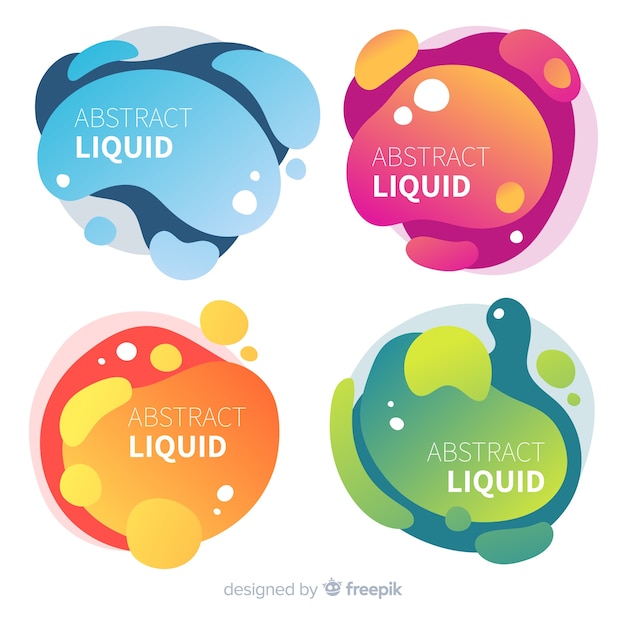 Abstract liquid banner collectio | Free Vector