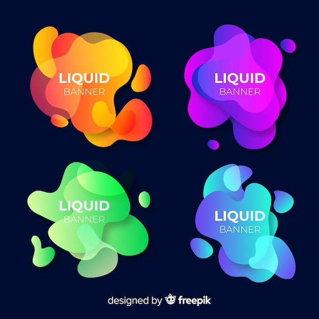 Free Vector | Abstract liquid banners