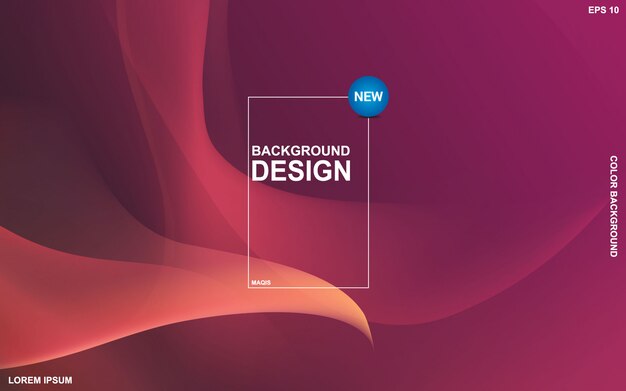 Abstract liquid color background design. fluid gradient shapes composition. Premium Vector