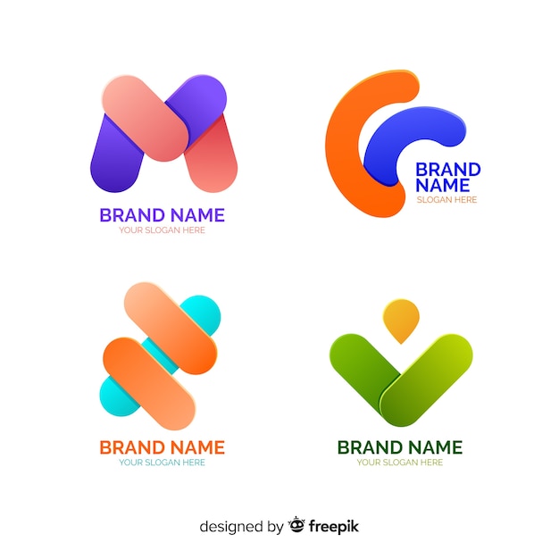 Download Free Abstract Logo Flat Collection Free Vector Use our free logo maker to create a logo and build your brand. Put your logo on business cards, promotional products, or your website for brand visibility.