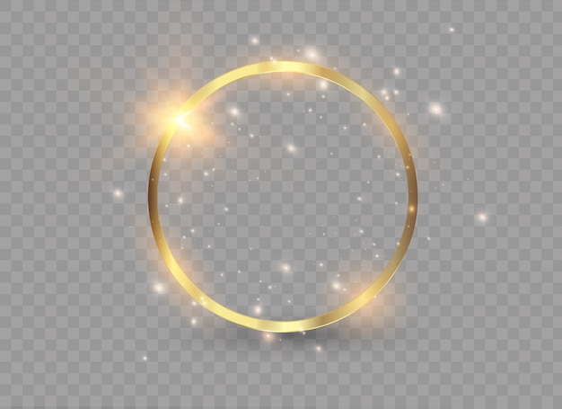 Premium Vector | Abstract luxury golden ring. light circles and spark ...