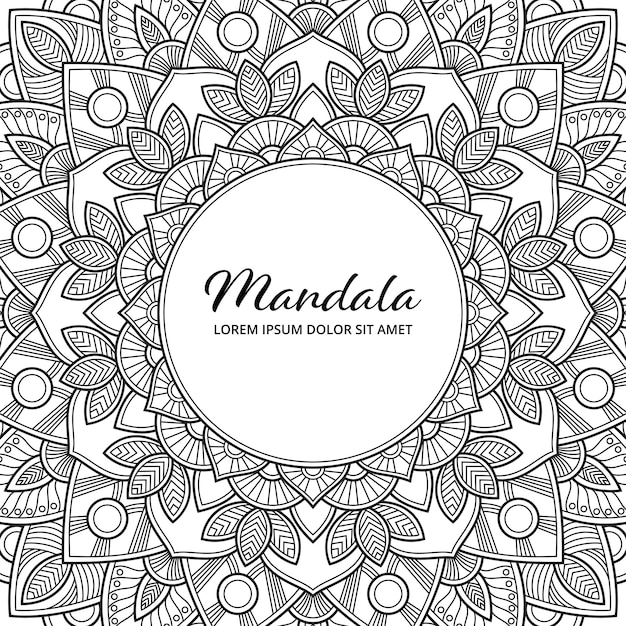 Download Premium Vector | Abstract mandala arabesque adult coloring ...