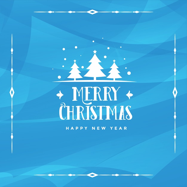 Free Vector | Abstract merry christmas blue background design