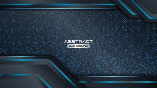 Premium Vector | Abstract metallic black blue frame technology design ...