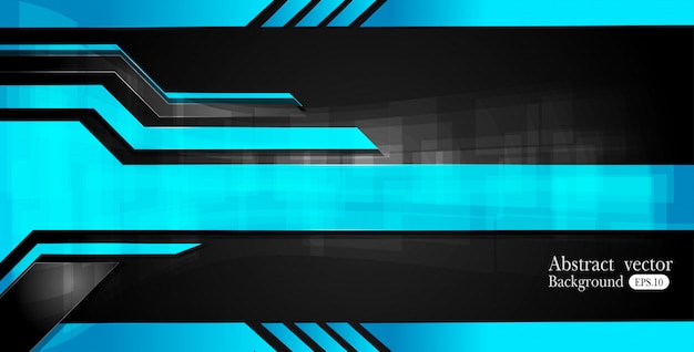 Abstract metallic blue black frame design innovation concept layout background Premium Vector