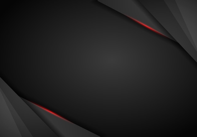 Abstract metallic red black frame layout design Premium Vector