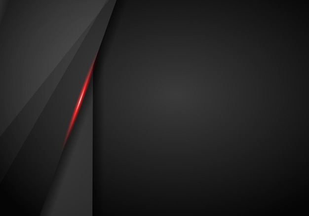 Abstract metallic red black frame Premium Vector