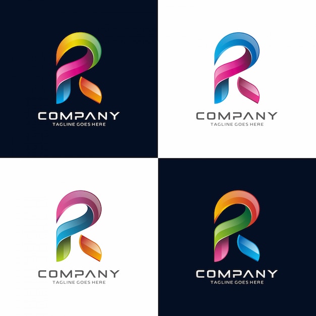 Premium Vector Abstract Modern 3d Letter R Logo Design