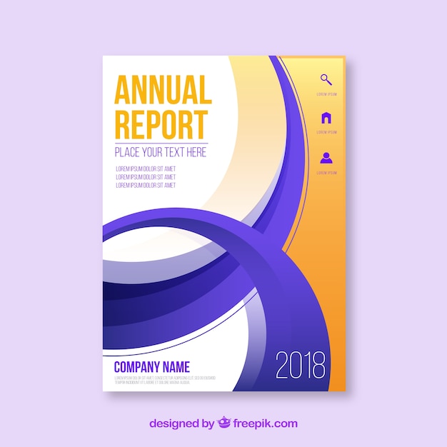 Abstract modern annual report cover | Free Vector