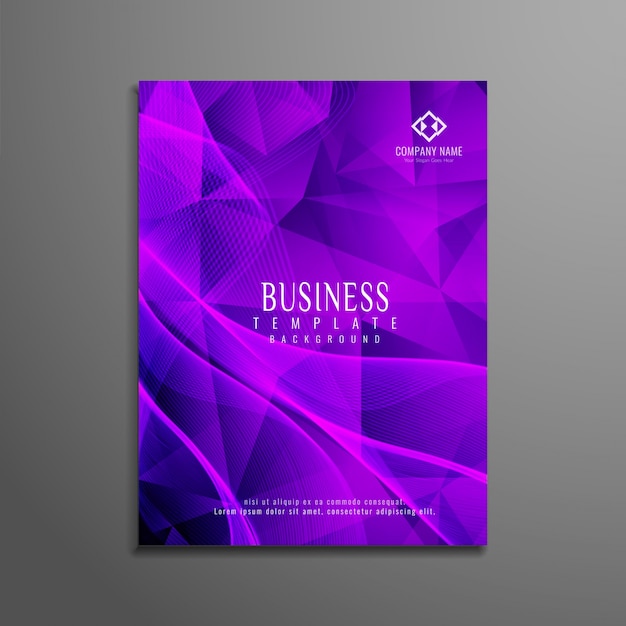 Premium Vector | Abstract modern purple business brochure design template