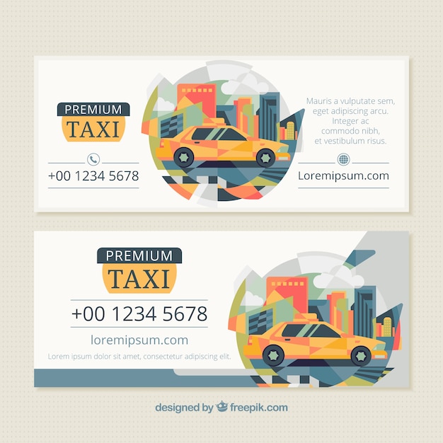 Abstract modern taxi banners