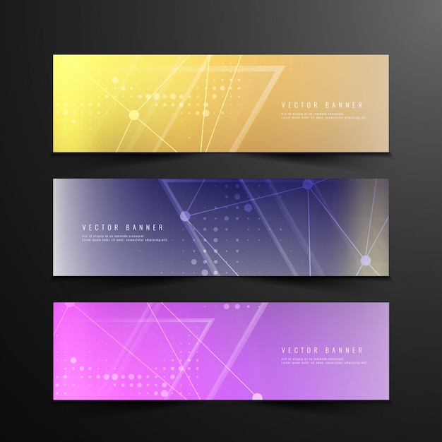 Free Vector Abstract Modern Technology Banners