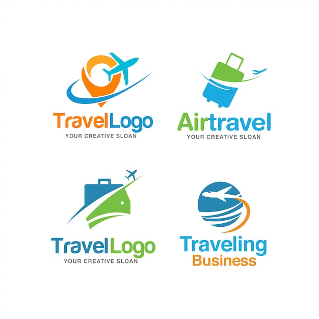 Download Free Abstract Modern Travel Logo Set Premium Vector Use our free logo maker to create a logo and build your brand. Put your logo on business cards, promotional products, or your website for brand visibility.