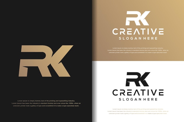 Premium Vector Abstract Monogram Letter R K Logo Design