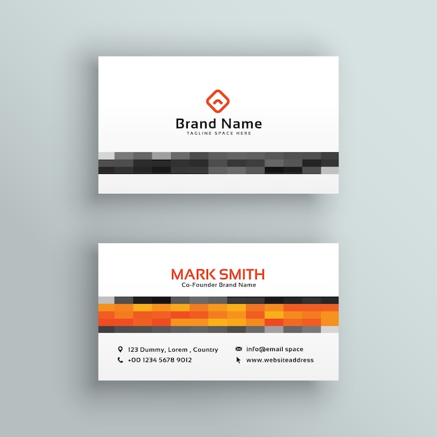 Abstract mosaic style business card\
design