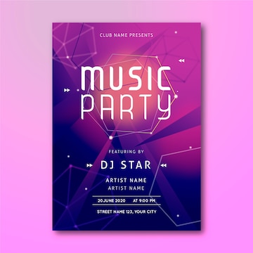 Free Vector | Abstract music poster template