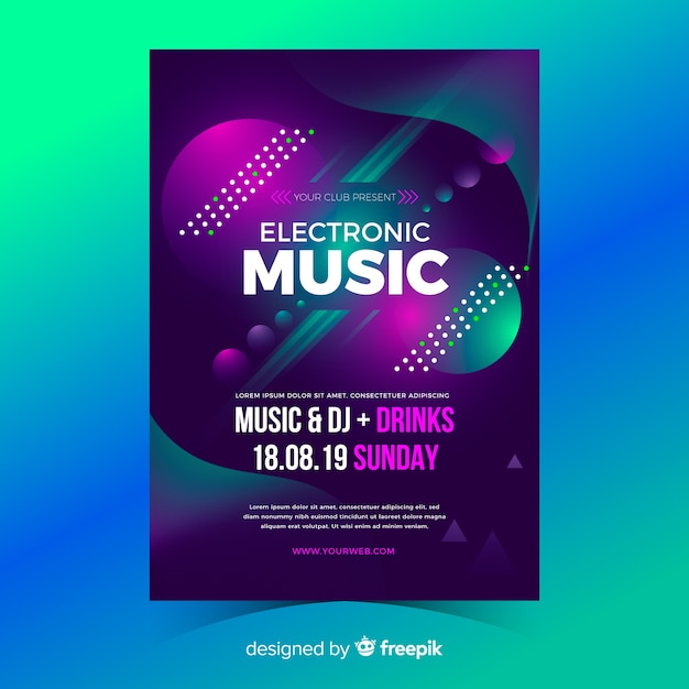 Free Vector | Abstract music poster template