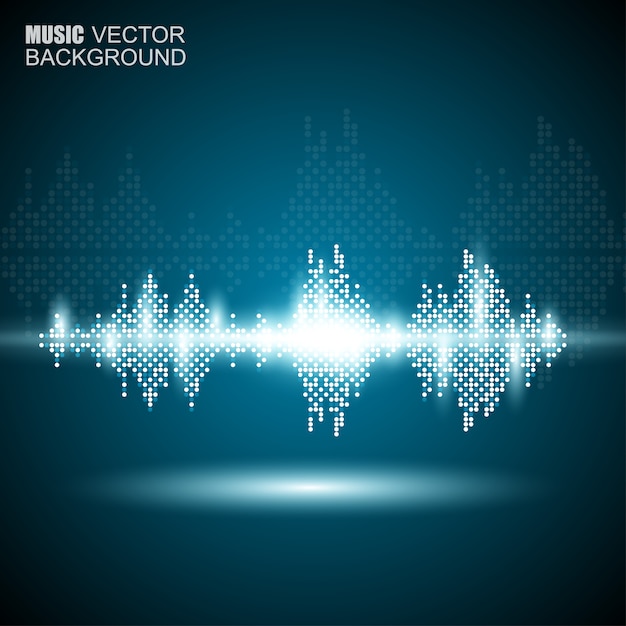 Abstract music waves background Vector | Premium Download