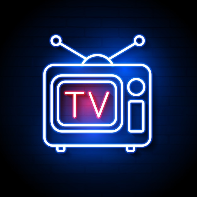 Premium Vector Abstract Neon Light Tv