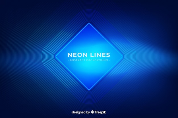 Abstract neon lines background Free Vector