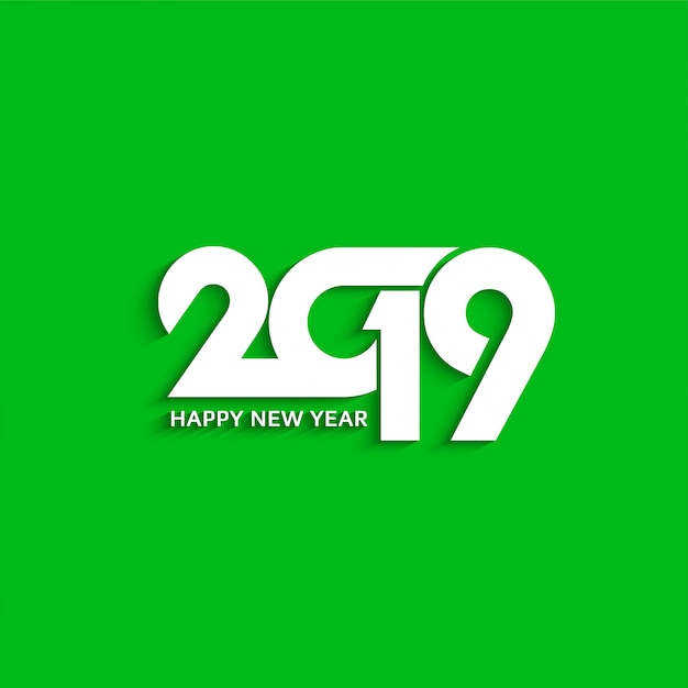 Abstract new year 2019 decorative text design background Premium Vector