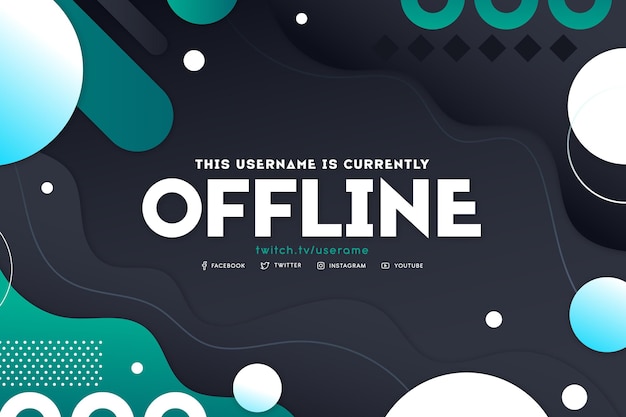 Premium Vector Abstract Offline Twitch Banner