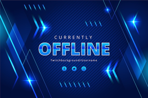 Free Vector | Abstract offline twitch banner