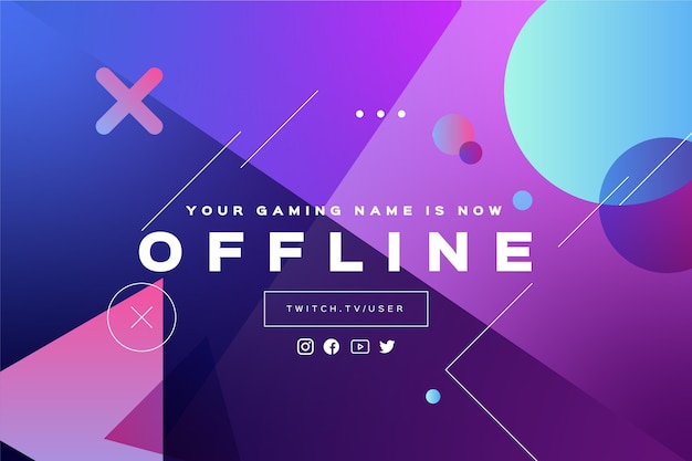 Free Vector | Abstract Offline Twitch Banner