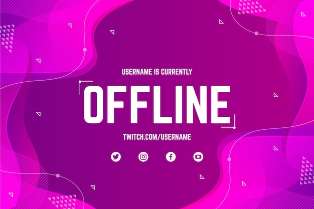 Free Vector | Abstract offline twitch banner