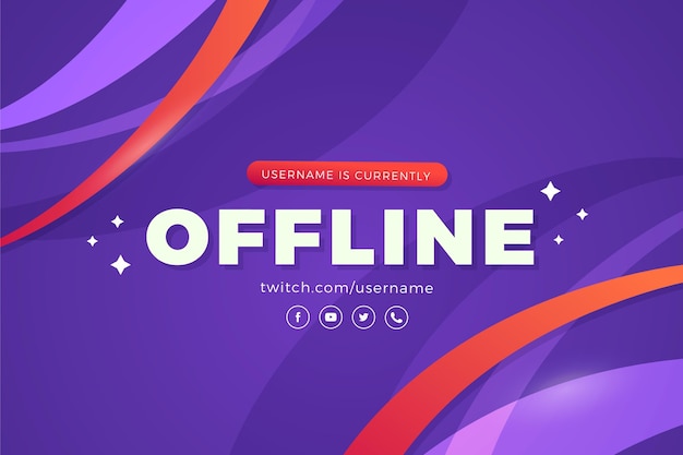 Free Vector | Abstract offline twitch banner
