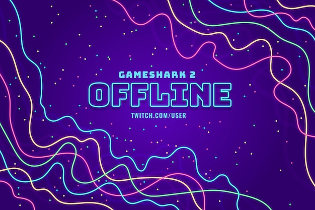 Abstract offline twitch banner | Free Vector