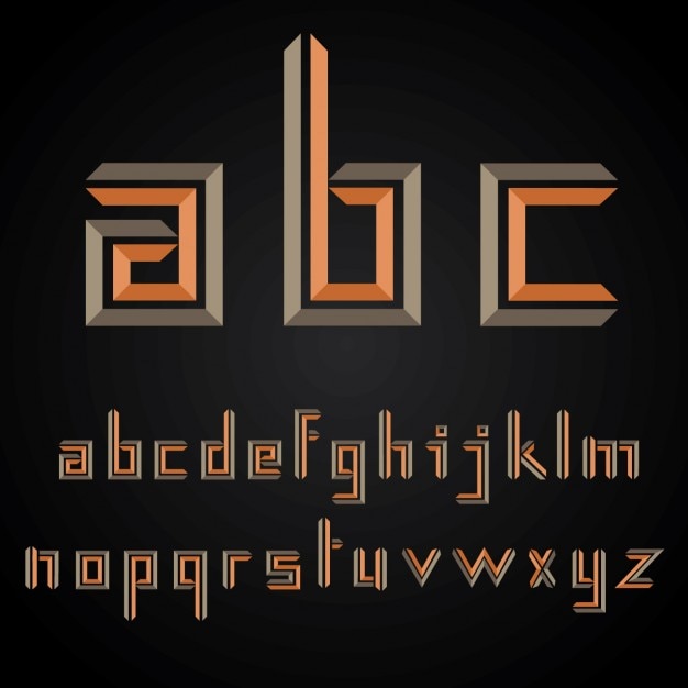 Free Vector | Abstract orange alphabet