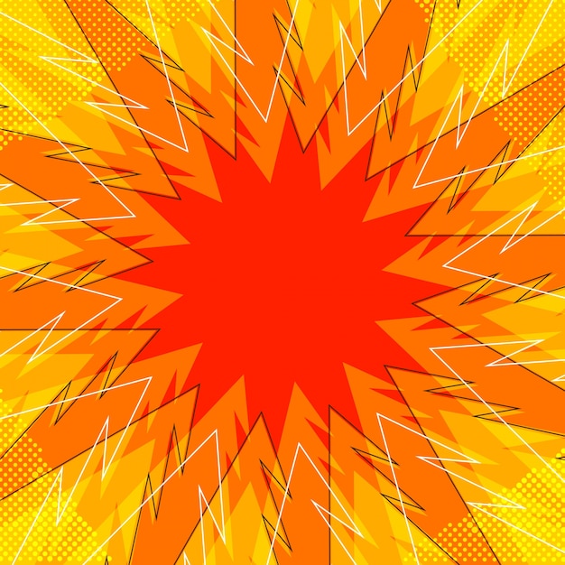 Abstract orange comic book background Vector | Free Download