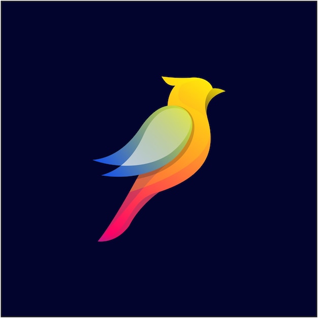 Premium Vector | Abstract parrot logo gradient