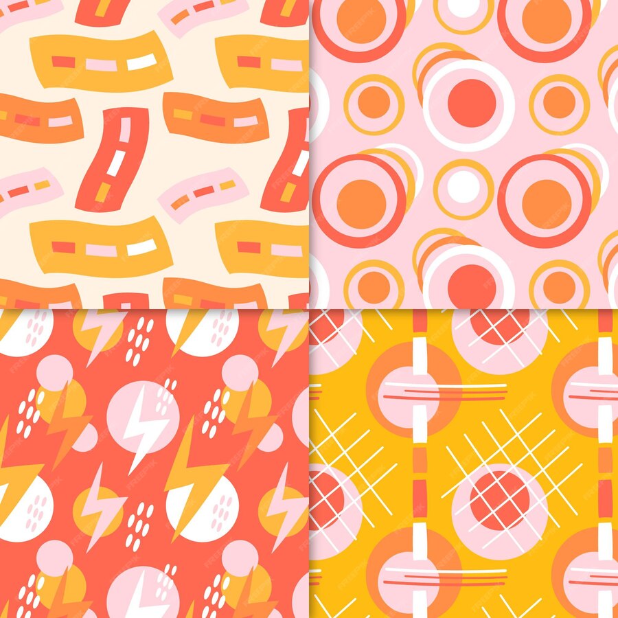 Free Vector Abstract pattern collection drawing