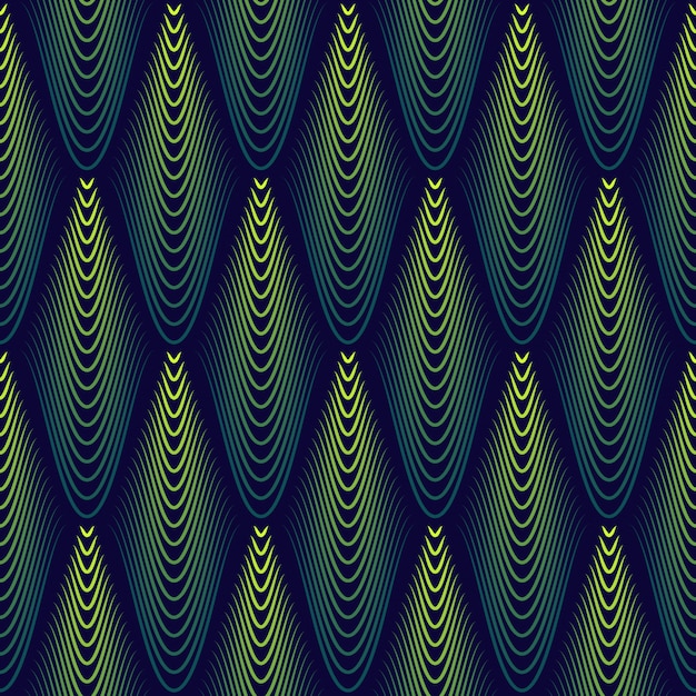 Premium Vector | Abstract peacock feather seamless pattern