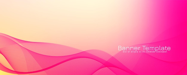 Free Vector | Abstract pink color wave banner background