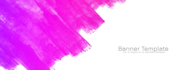 抽象的なピンクの水彩デザインバナー 無料のベクター