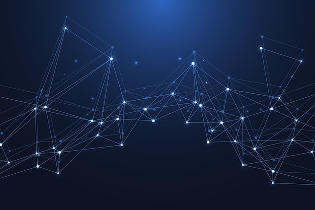 Premium Vector | Abstract plexus background with connected lines and ...