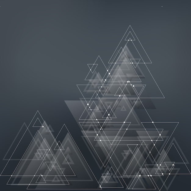 Abstract polygonal low poly vector background with blue triangles Premium Vector