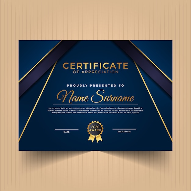 Premium Vector | Abstract premium certificate design with elements