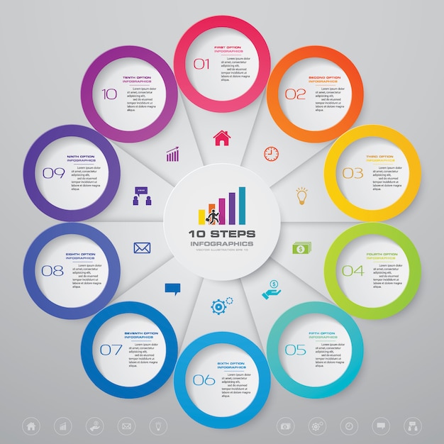 Abstract process chart element. | Premium Vector